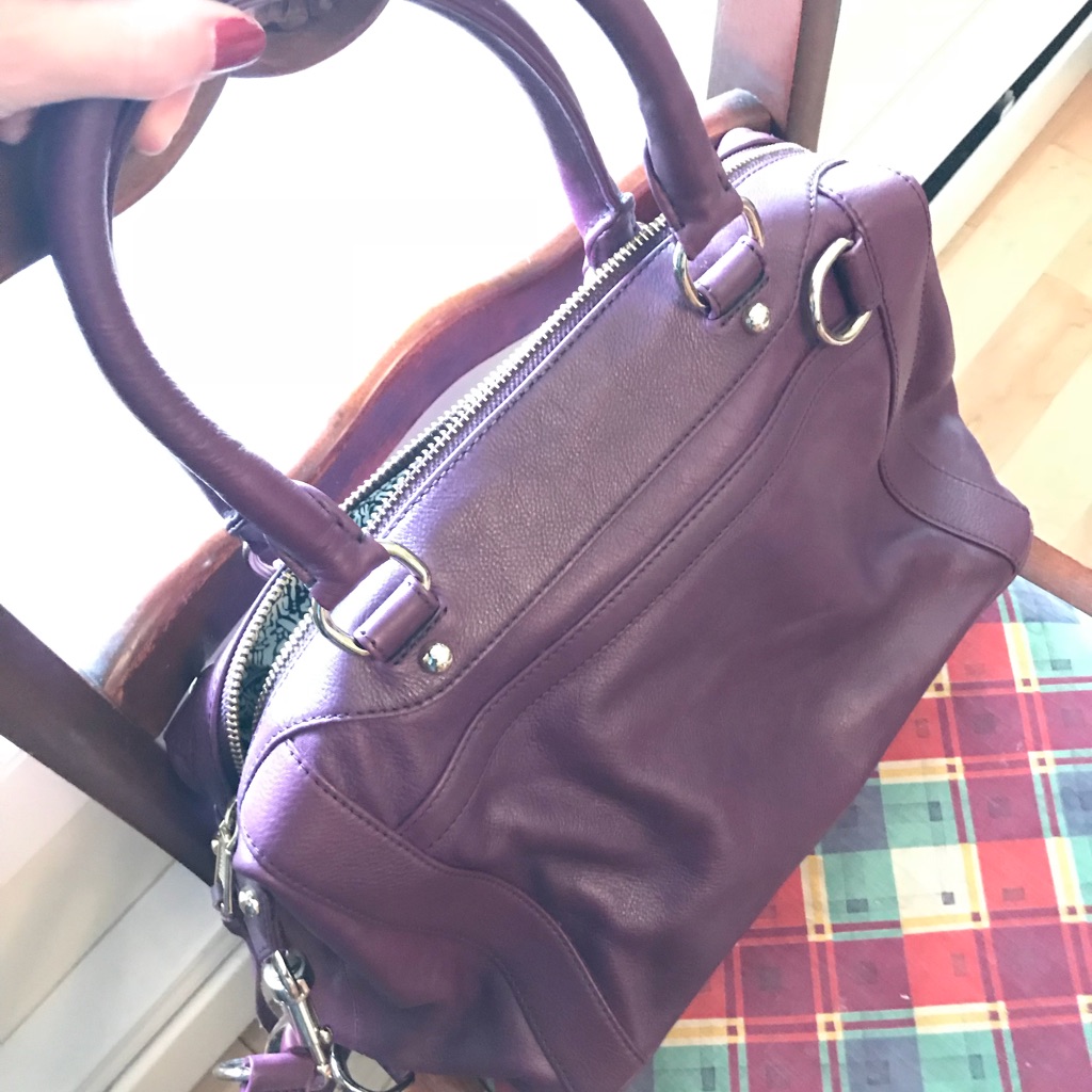 Rebecca Minkoff Mab Mini Satchel In Plum With Gold Hardware